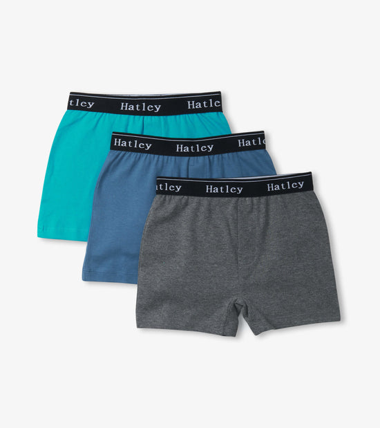 hatley Paquet de 3 caleçons pour garçons - Solides Classiques