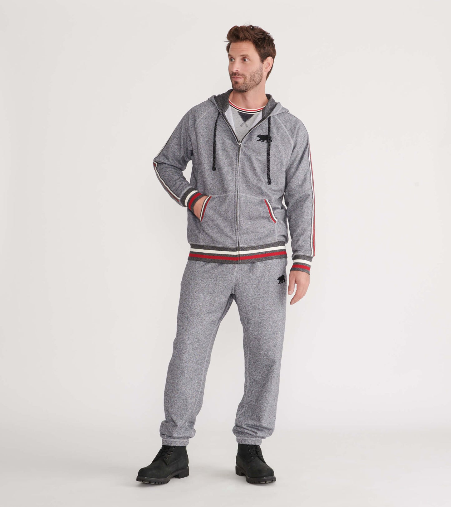 Jogging pour homme collection Heritage – Ours sur gris jaspé