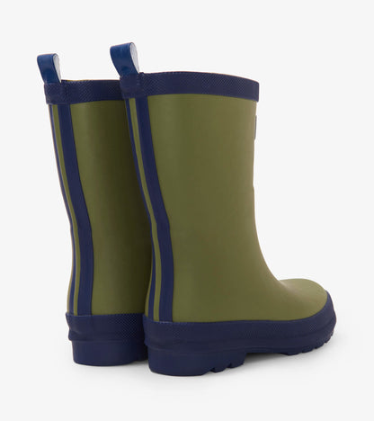 Bottes de pluie au fini mat pour enfant – Vert forêt