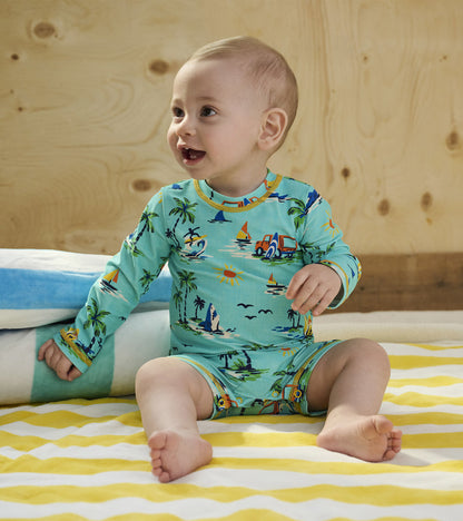 Maillot protecteur une pièce pour bébé – Motifs rétro de vacances