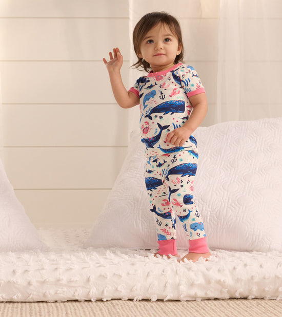 hatley Pyjama à manches courtes en coton biologique pour bébé – Amis aquatiques