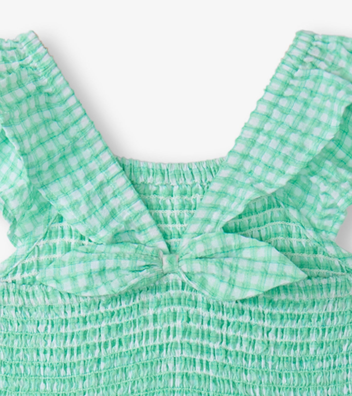 Robe froncée en seersucker – Vichy
