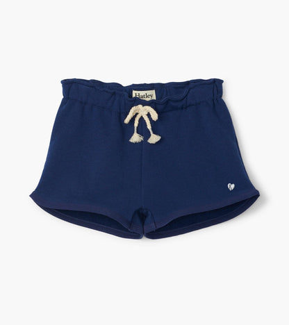 Girls Blue Paper Bag Shorts
