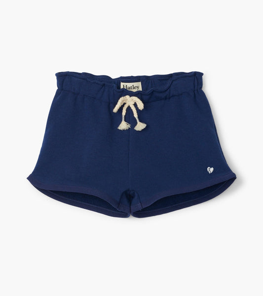 Girls Blue Paper Bag Shorts