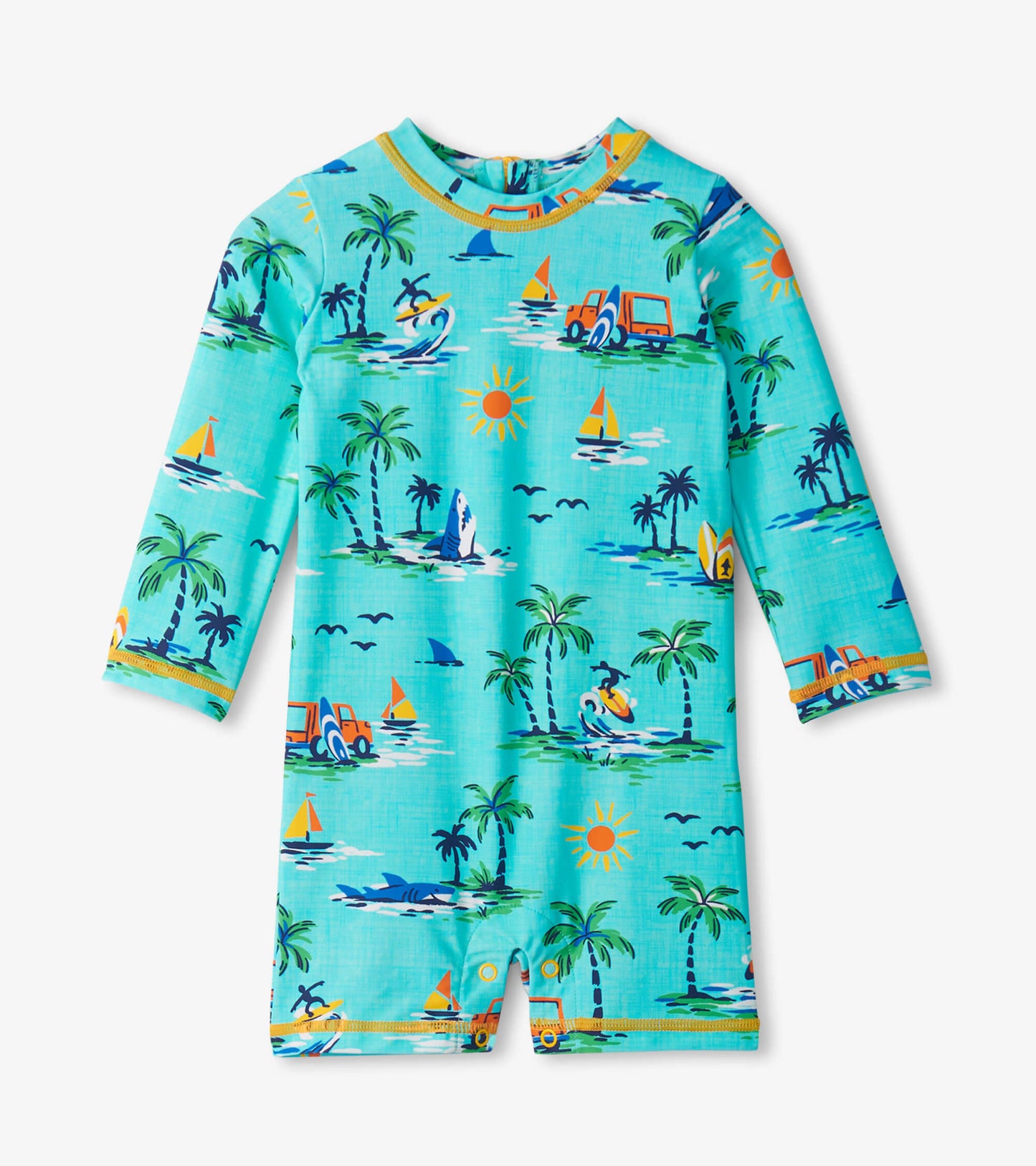 Maillot protecteur une pièce pour bébé – Motifs rétro de vacances