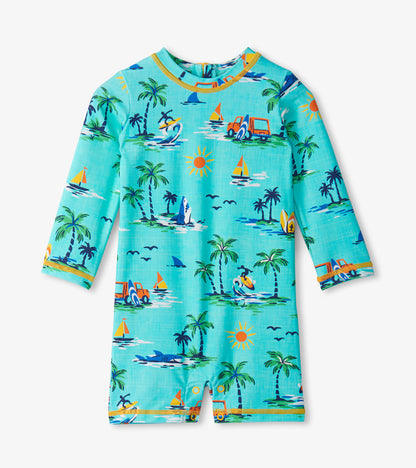 Maillot protecteur une pièce pour bébé – Motifs rétro de vacances