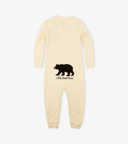 Dormeuse et bonnet – Petit ours sur fond naturel