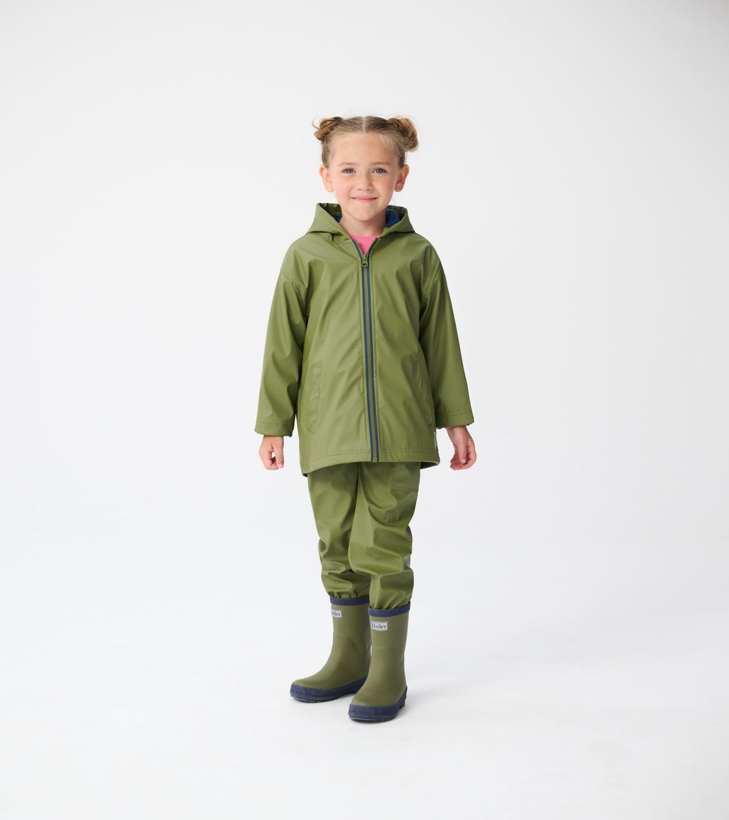 Bottes de pluie au fini mat pour enfant – Vert forêt