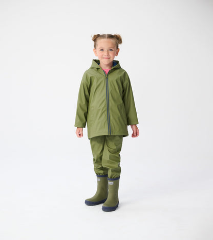 Bottes de pluie au fini mat pour enfant – Vert forêt