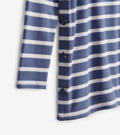 Ali Breton Top - Indigo Stripes
