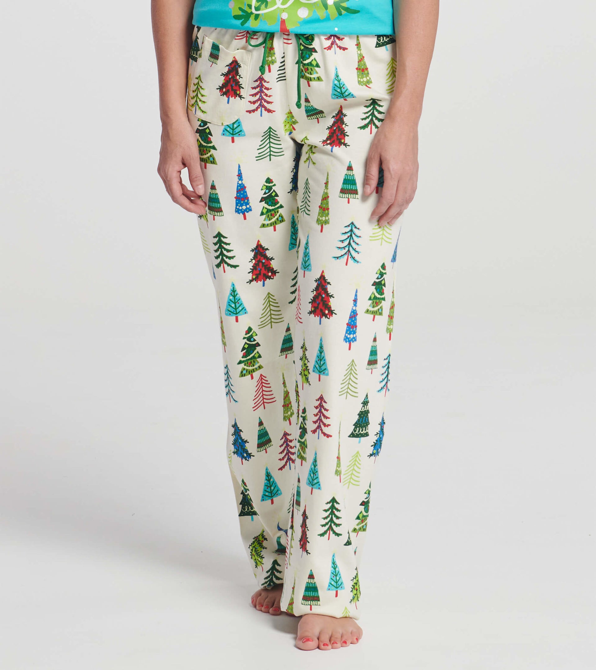 Women's Christmas Trees Cotton Pajama Pants