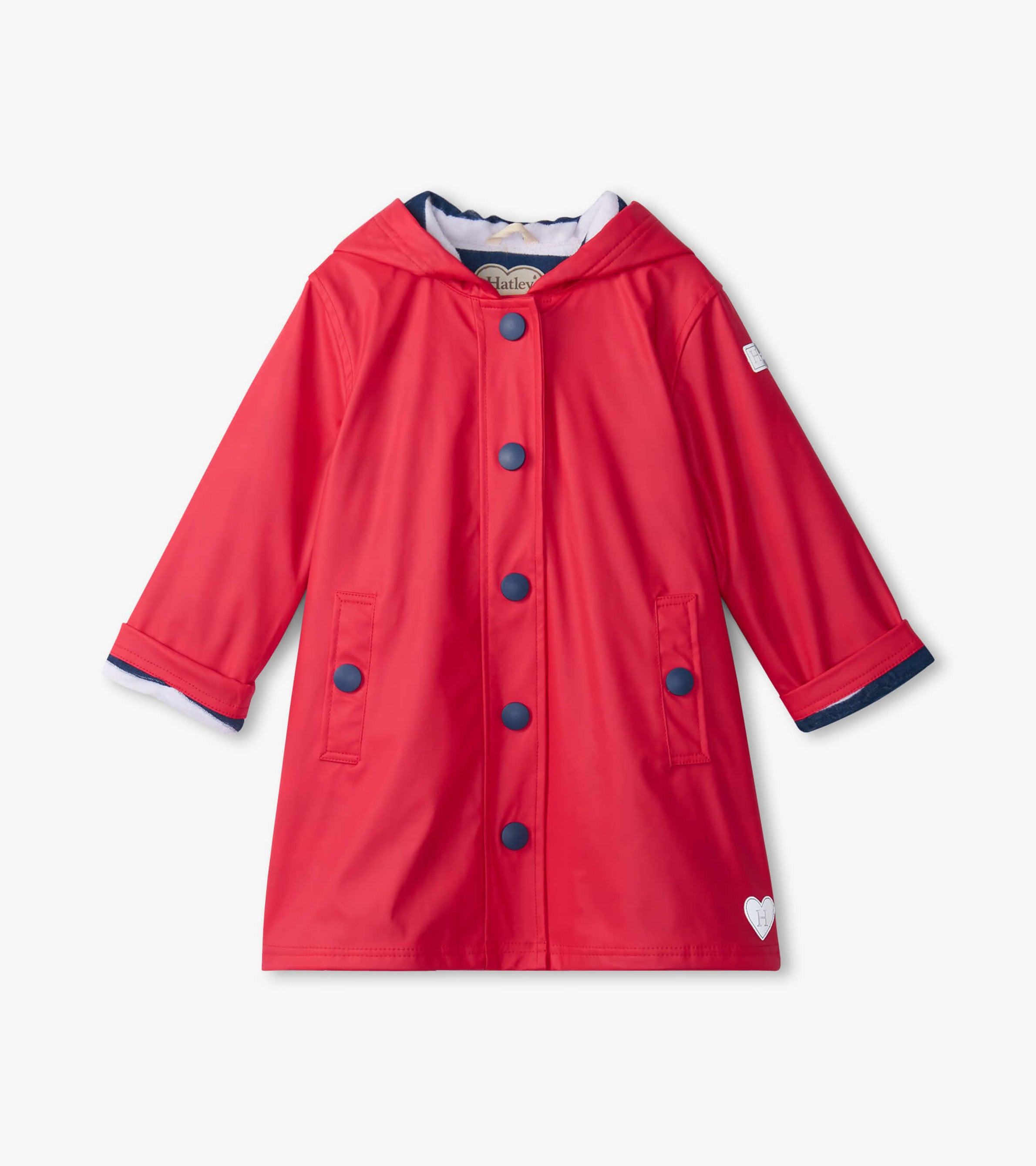 Child Red Rowing Jacket Kids Red & Navy Button-Up Rain Jacket