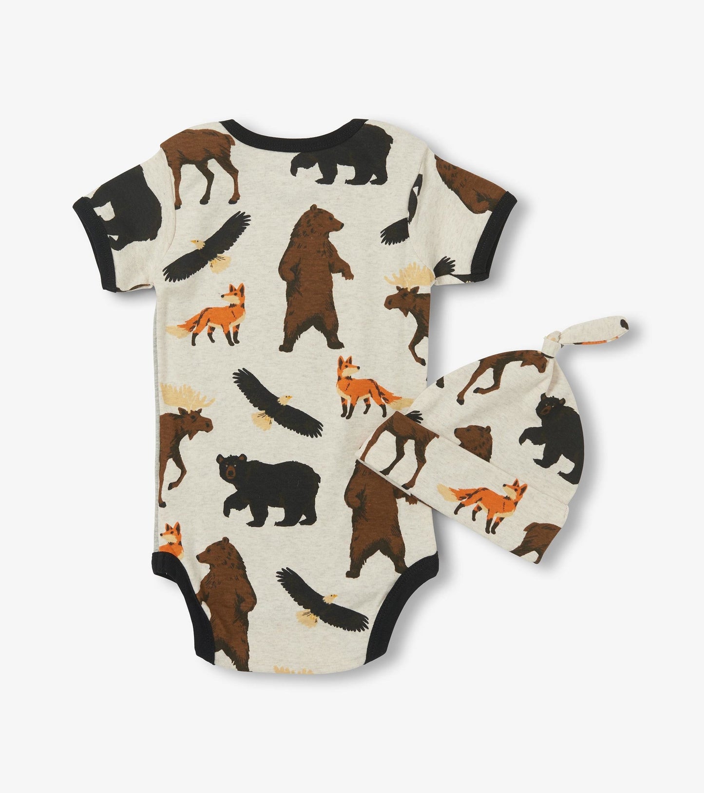 Cache-couche et bonnet – Faune des bois
