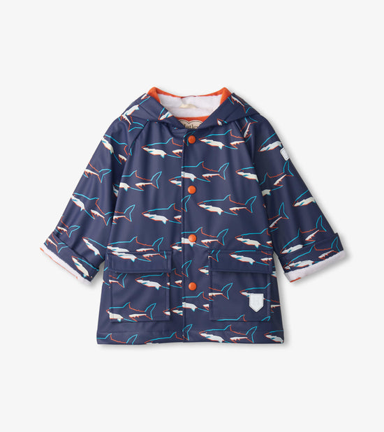 hatley Imperméable pour tout-petit à couleur changeante – Requins