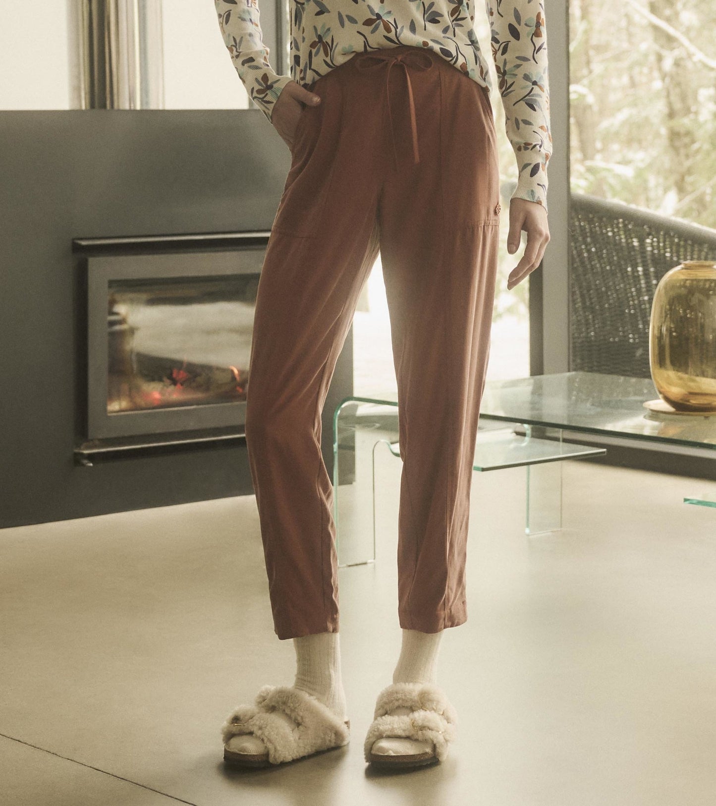 Pantalon à la cheville Jaime – Brun