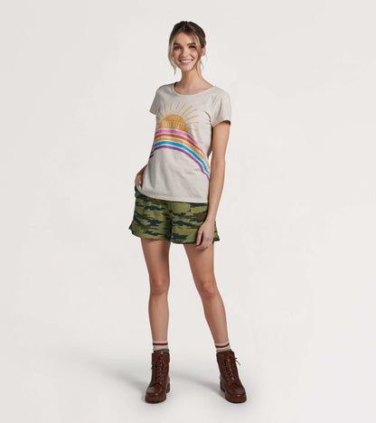 Short pour femme, collection Heritage – Motif camouflage des bois