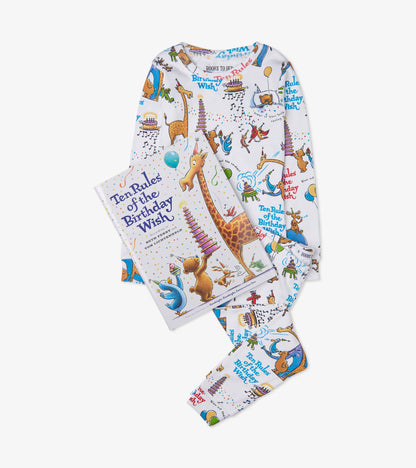 Ensemble de livre et de pyjama – « Ten Rules of the Birthday Wish » (en anglais)