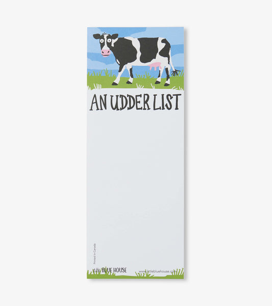 Bloc-notes aimanté – Vache « An Udder List »