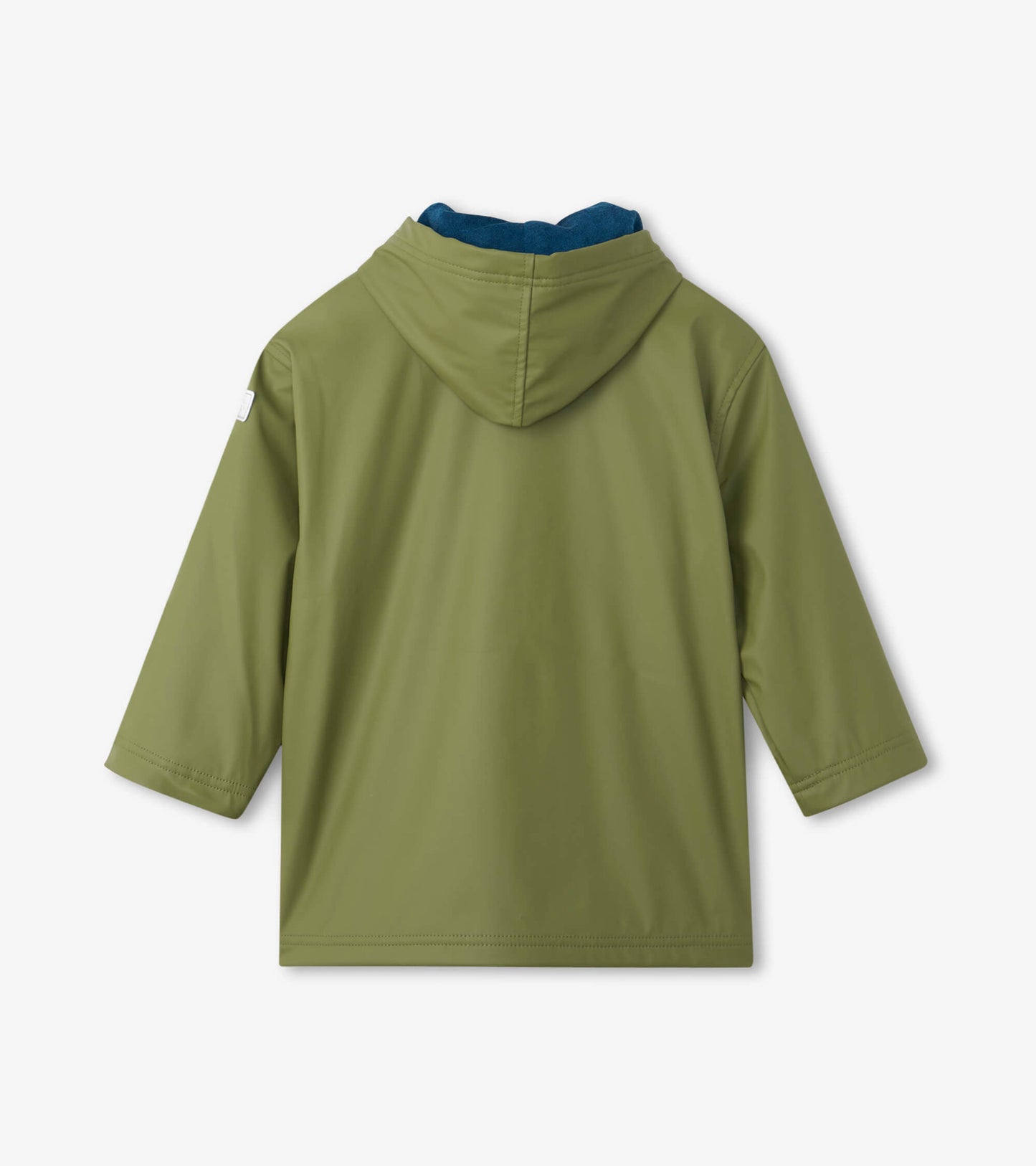 Boys Forest Green Zip-Up Rain Jacket