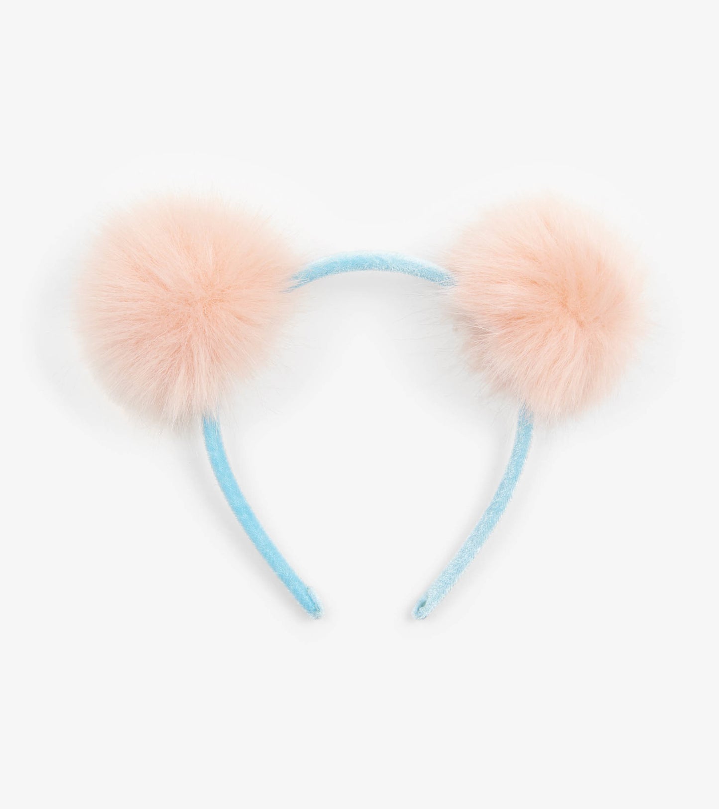 Fluffy Pink Pom Poms Headband