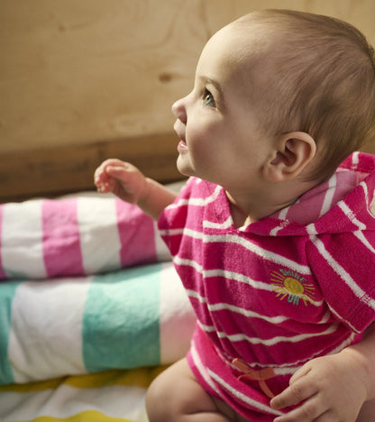 Cache-maillot en tissu éponge pour bébé – Paradis rose