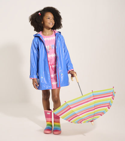 Manteau évasé – Bleu étincelant
