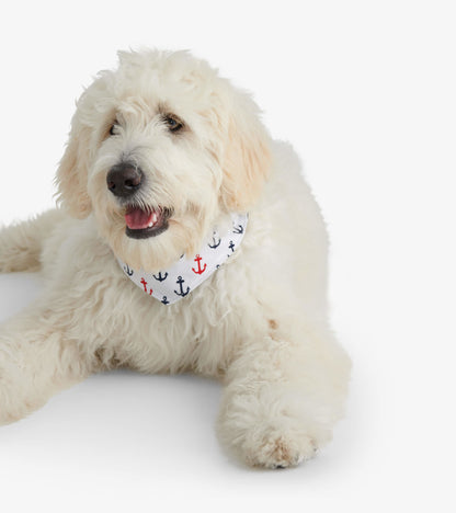 Bandana réversible pour chien – Ancres nautiques