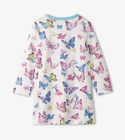Robe de nuit à manches longues – Gros papillons