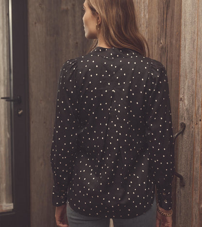 Blouse Olivia – Motif tacheté classique