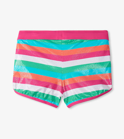 Short de bain – Palmiers arc-en-ciel
